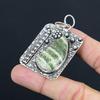 Mothers day Sale 925 Sterling Silver Pear Green Swiss Opal Stone Sister Pendant