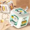 Baby Busy Cube Toy Toddlers Boys Girls Fine Motor Skills Activity Cube Travel Portable Educational Interactive Sensory Cube Toy