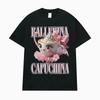 Футболка Cappuccina Ballerina Funnu Italian Brainrot Meme Женская модная футболка Повседневная футболка
