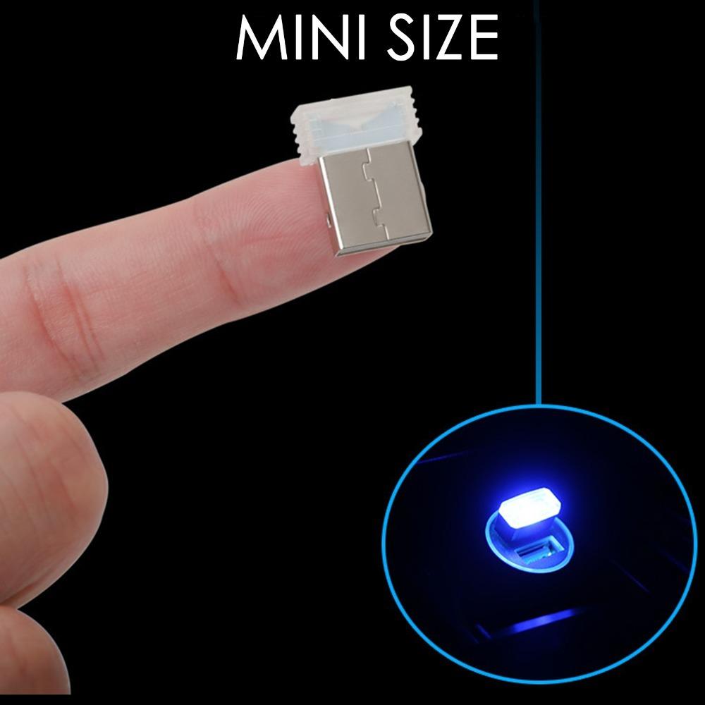 4 PCS Mini LED Night Light Plug-in USB Interface Car Atmosphere Light Universal USB Light Home Use