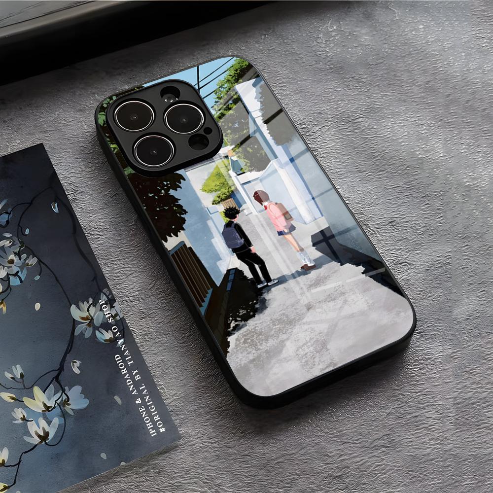 Чехол для телефона D-Dan D-Da Daa Для IPhone 17 Air 16 E Pro Max 15 14 13 Mini 12 Pro 11 Max Plus Черная Стеклянная Крышка