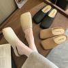 Женские летние сандалии Baotou Slip-On: Модные, нескользящие, идеально подходят к юбкам.