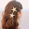 Натуральная заколка для волос в виде морской звезды Аксессуары для волос для пляжного отдыха Головной убор для девочек Заколка для волос в виде русалки Пляжная свадьба Натуральная заколка для волос в виде морской звезды