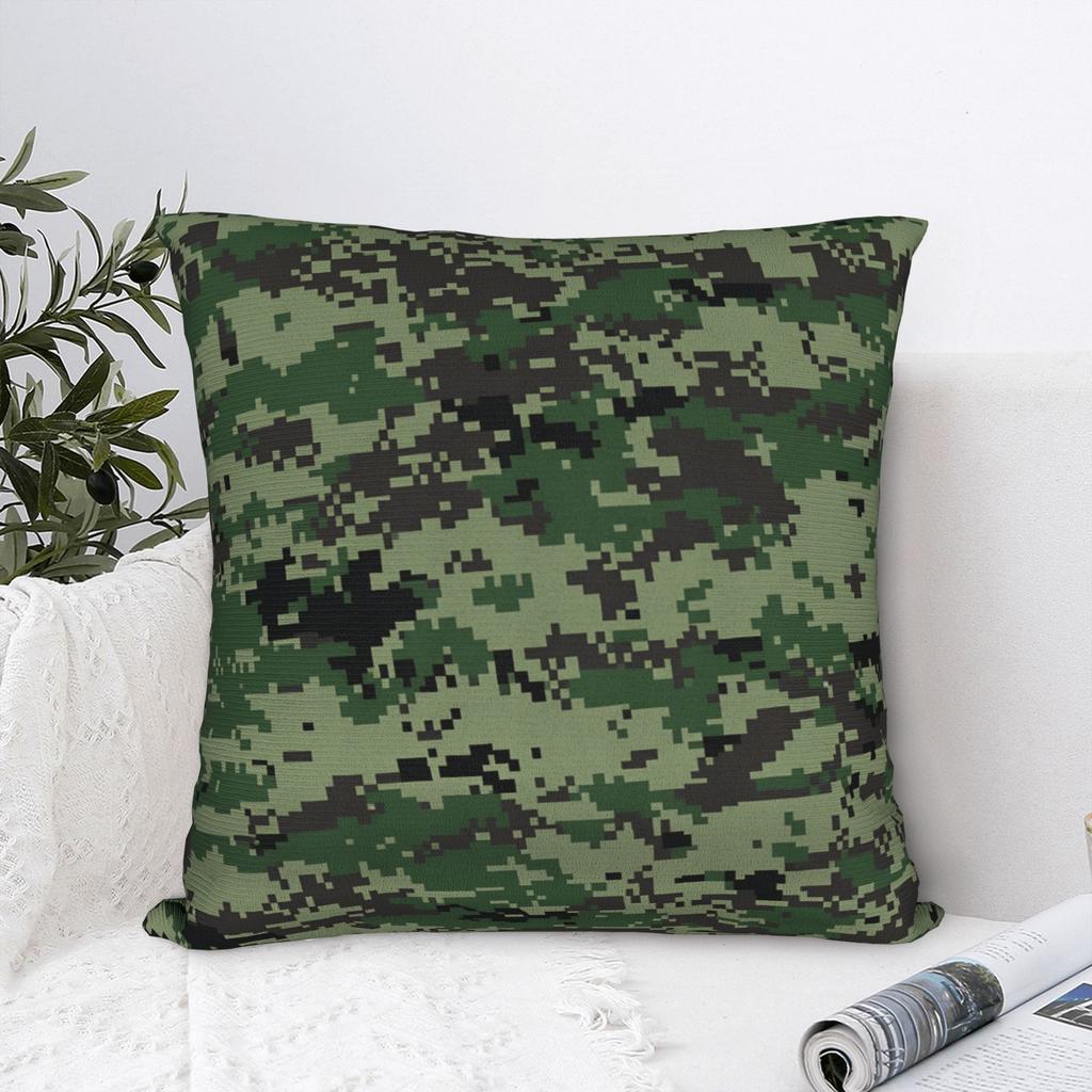 Camo Style Black Orange Camouflage Pillow Cover Novelty Pillow Case For Chair Sofa Home Decor Comfy Pillowcases Gift Idea