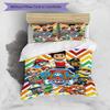 3pcs Paw Paw7 Design Cover Set - HD Printed Bedding with 1 Cover and 2 Pillowcases - Perfect for Home and Dorm Decor