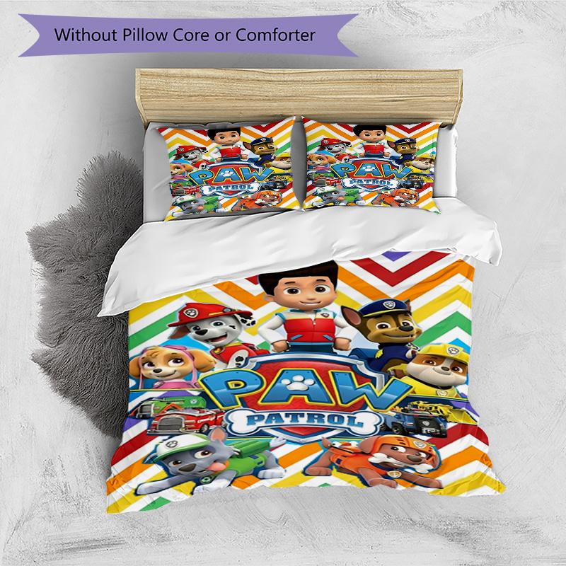 3pcs Paw Paw7 Design Cover Set - HD Printed Bedding with 1 Cover and 2 Pillowcases - Perfect for Home and Dorm Decor
