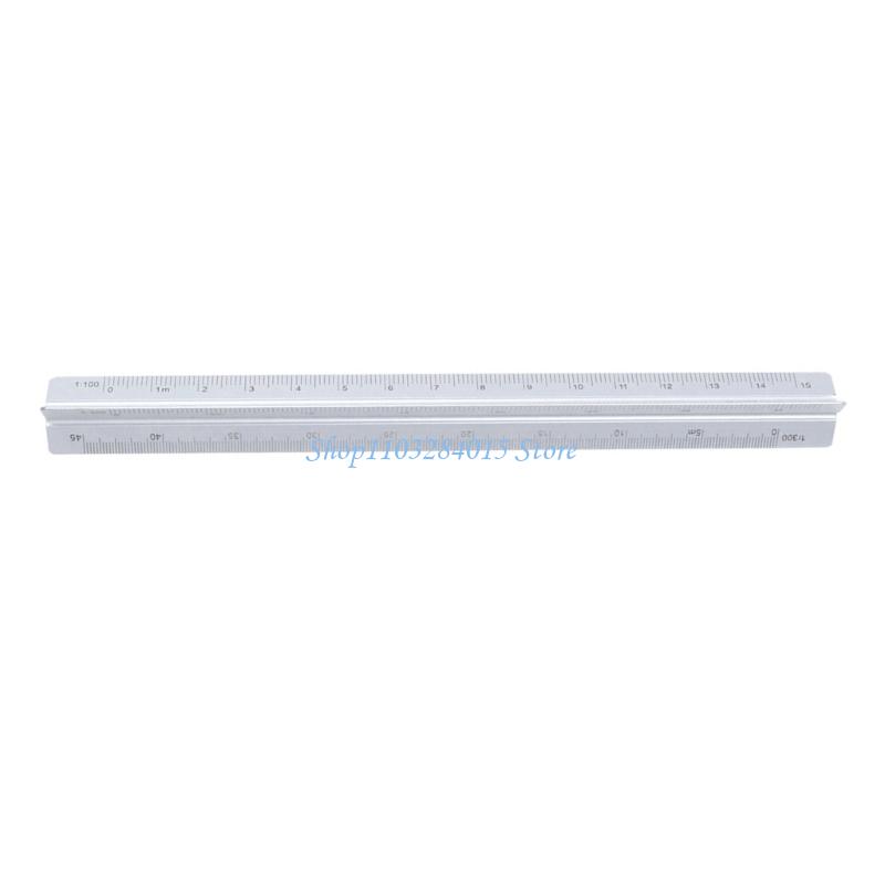 R6FF Aluminum Drafting Ruler With Clear Engraved Markings Measuring Scale