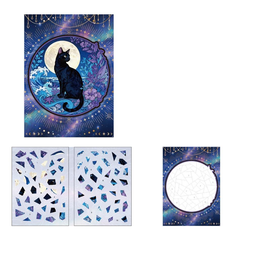 DIY Craft Scrapbook Hard Sticker Cute Black Cat Phone Water Bottle Decor Cardboard Bookmark Kawaii