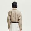Veromoda Хлопковая рубашка с имитацией двух частей и плиссированной отделкой