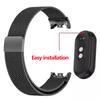 Миланская петля для браслета Xiaomi Mi Band 10 NFC Магнитный дышащий ремешок Correa для Xiaomi Miband 8 9 10 Аксессуары