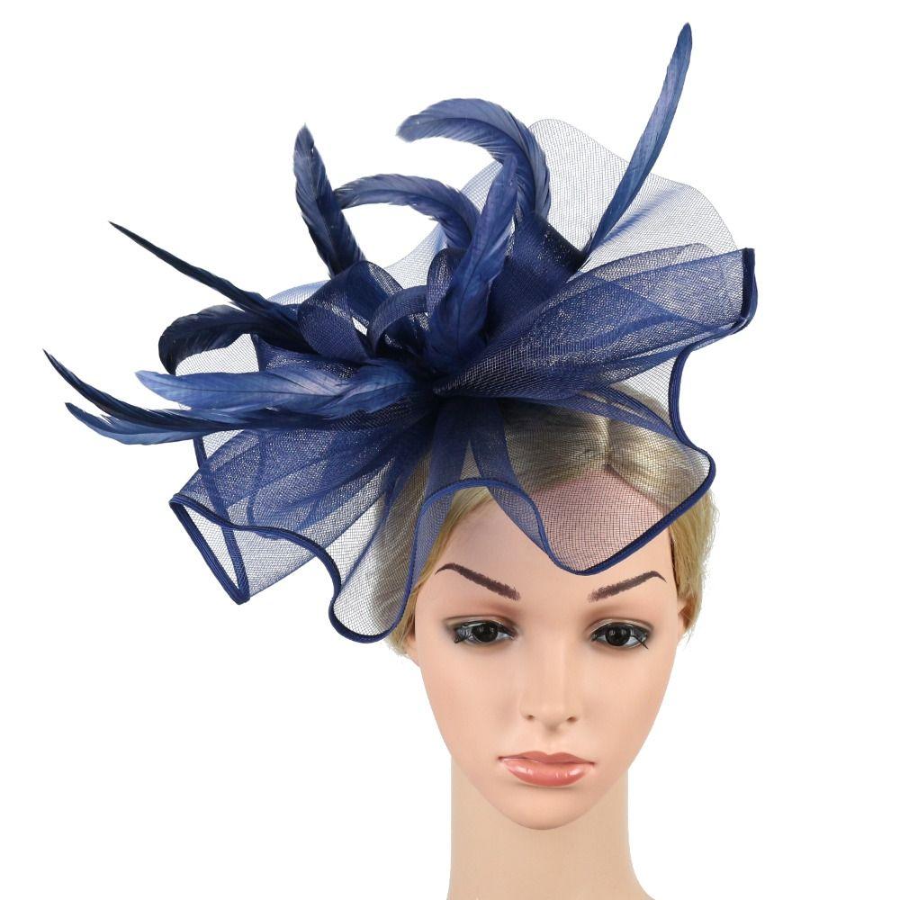 British Retro Fascinator Headdress Stylish Bridal Mesh Cap Sweet Top Hat Headband Women