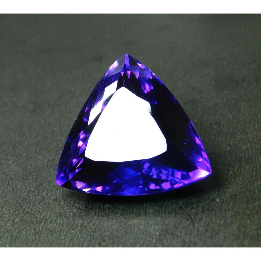 Purple Huge Natural Amethyst 52 Ct Gemstone Trillion Cut Pendant Size
