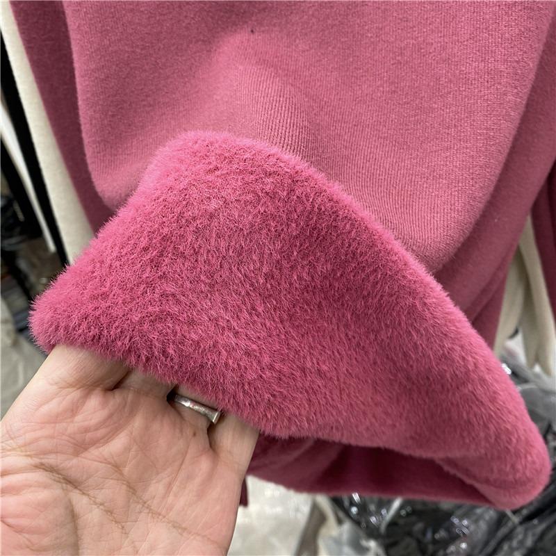 Осень-зима толстый теплый бархатный женский свитер с высоким воротом, длинный рукав, однотонный плюшевый пуловер, свитера женские облегающие повседневные женские трикотажные джемперы 25196