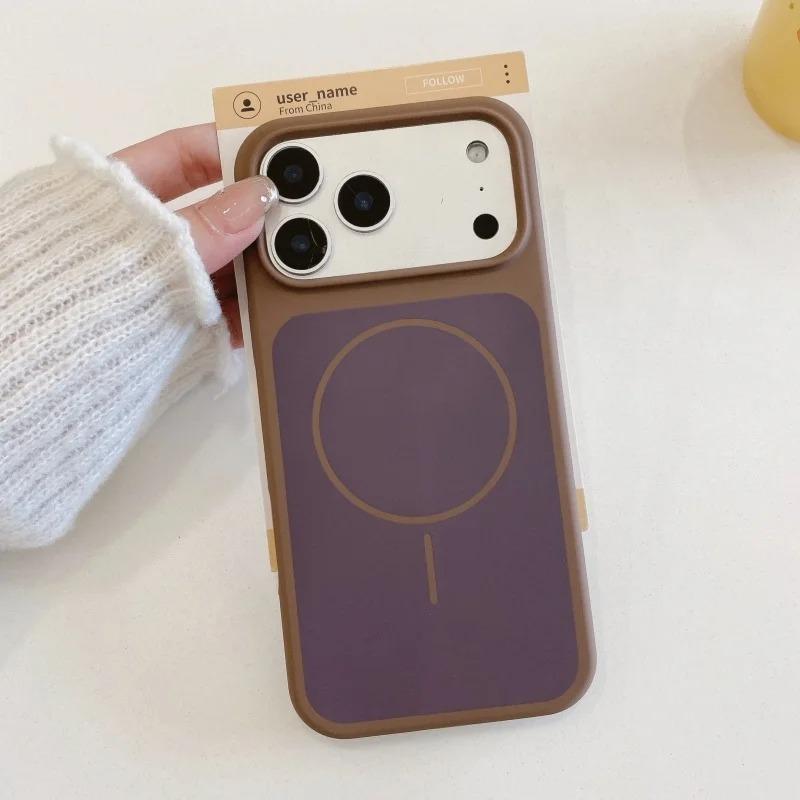 Роскошный Чехол из Жидкого Силикона Конфетного Цвета для iPhone 17 Pro Max 17Pro Мягкие Бамперные Чехлы для iPhone17 Pro Max Магнитный Чехол