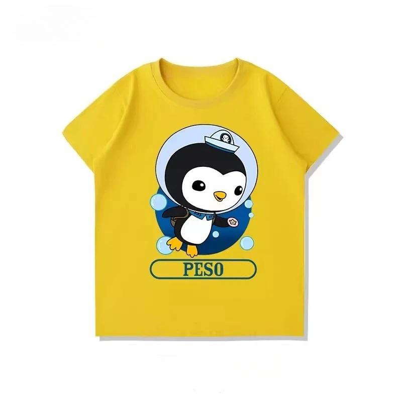 Детская футболка Octonauts Rescue Team 100% Хлопок Удобная Дышащая Летний Стиль Детская Одежда
