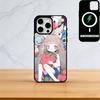 Чехол для телефона с чиби-девочкой для iPhone 17, 16, 15, 14, 13, 12, 11 Plus, Pro, магнитный с Magsafe, беспроводная зарядка