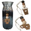 Wooden Coffee Mug Beads Hanging Decoration Boho Farmhouse Rustic Home Office Bedroom