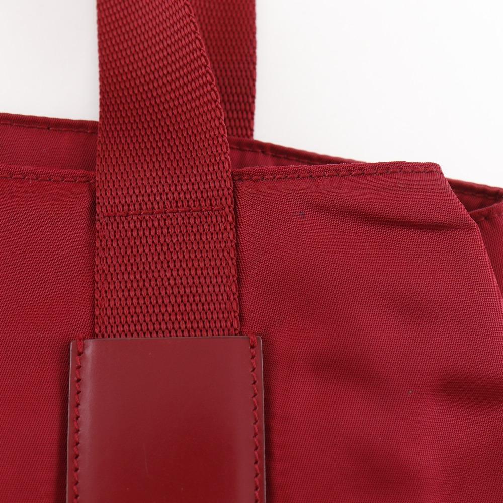 PRADA Tote Bag B10310 Red Nylon Women Used