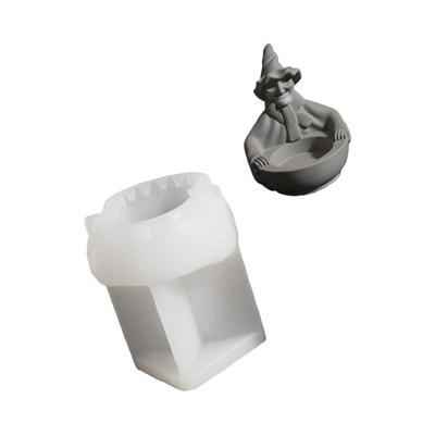 Фигурка ведьмы-черепа Силиконовые формы Тема Хэллоуина Силиконы Форма для подсвечника для эпоксидной смолы Свеча Подставка для чайной свечи