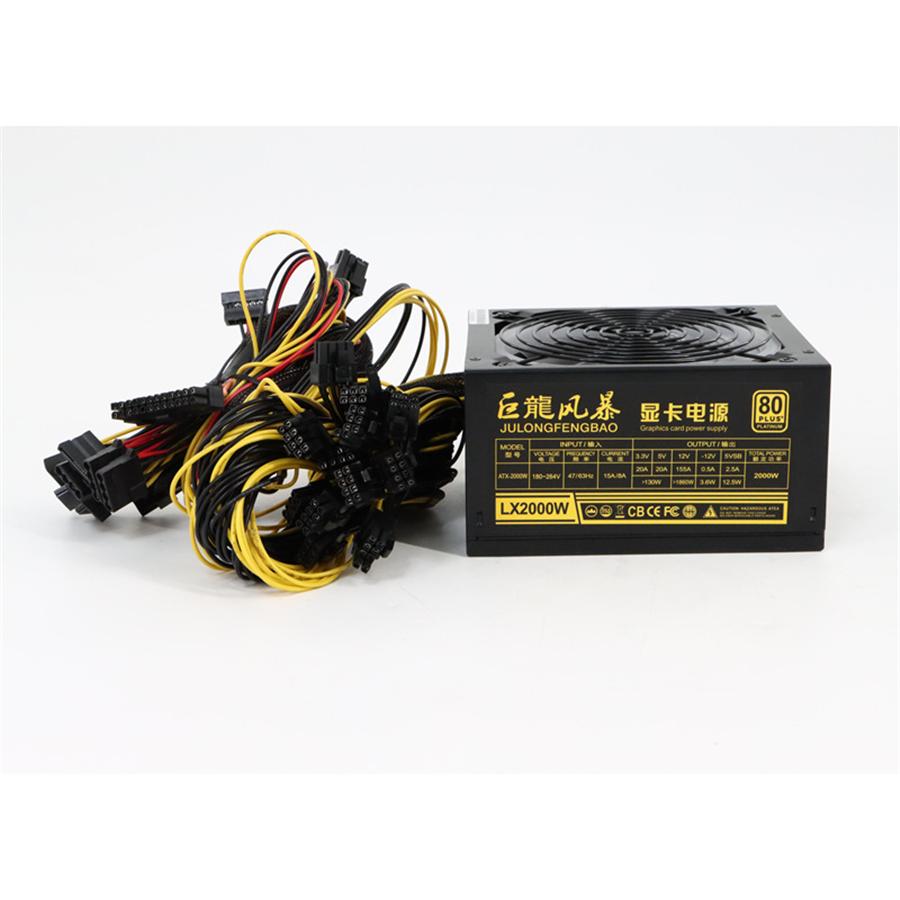 2000W RGB Mining Power Supply Bitcoin Mining PSU PC Power Supply Computer Rig 8