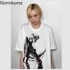 White Harajuku T Shirts Women Clothing 2026 Oversized Tops Summer Chic Camisetas O-neck Short Sleeve Print Y2k Tshirts