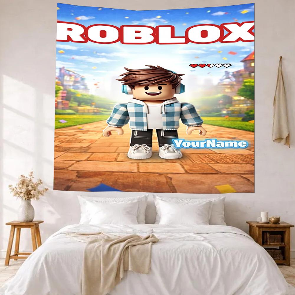Roblox Custom Your Name Wall Decor Tapestry Art For Pet Memorial Birthdaywedding Party Backdrop Family Gift