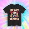 Let’s Get Smashed Shirt Skull Beer Party Funny Drinking Humor Tee S-5XL