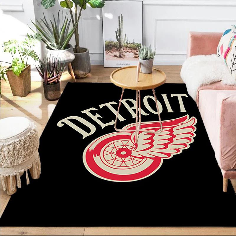 Vintage Detroit Wings Logo Area Rug Suitable for Indoor And Outdoor,Carpets for Kitchens, Homes, Offices, Living Rooms,Home Decor,Christmas Gift