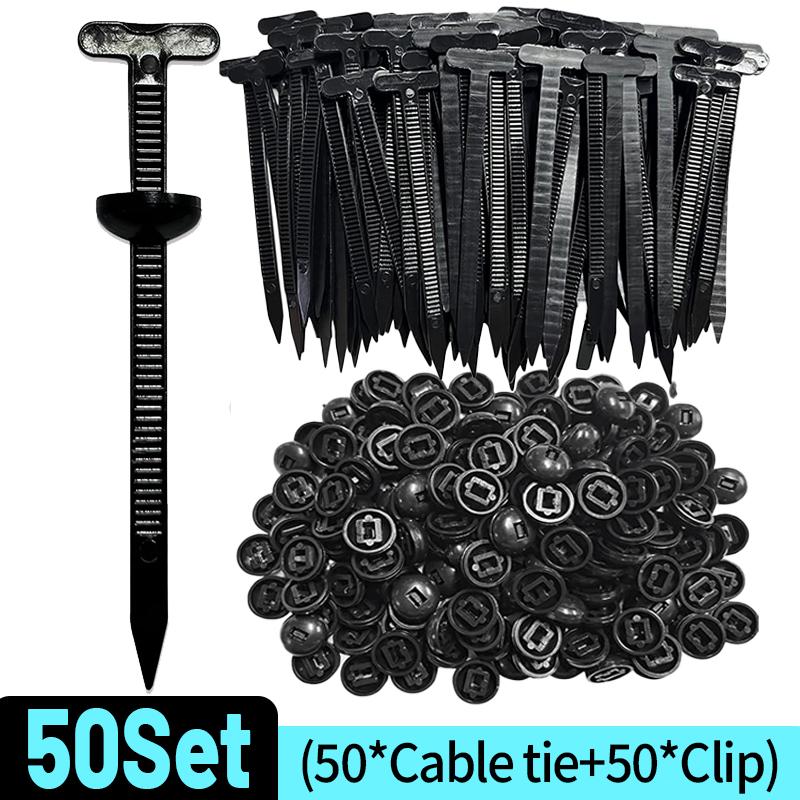 Nylon Universal Cable Tie Buckle Zip Tie Heavy Duty Self-Locking Push Pin with Button Fixion Tools for Car Auto Repair