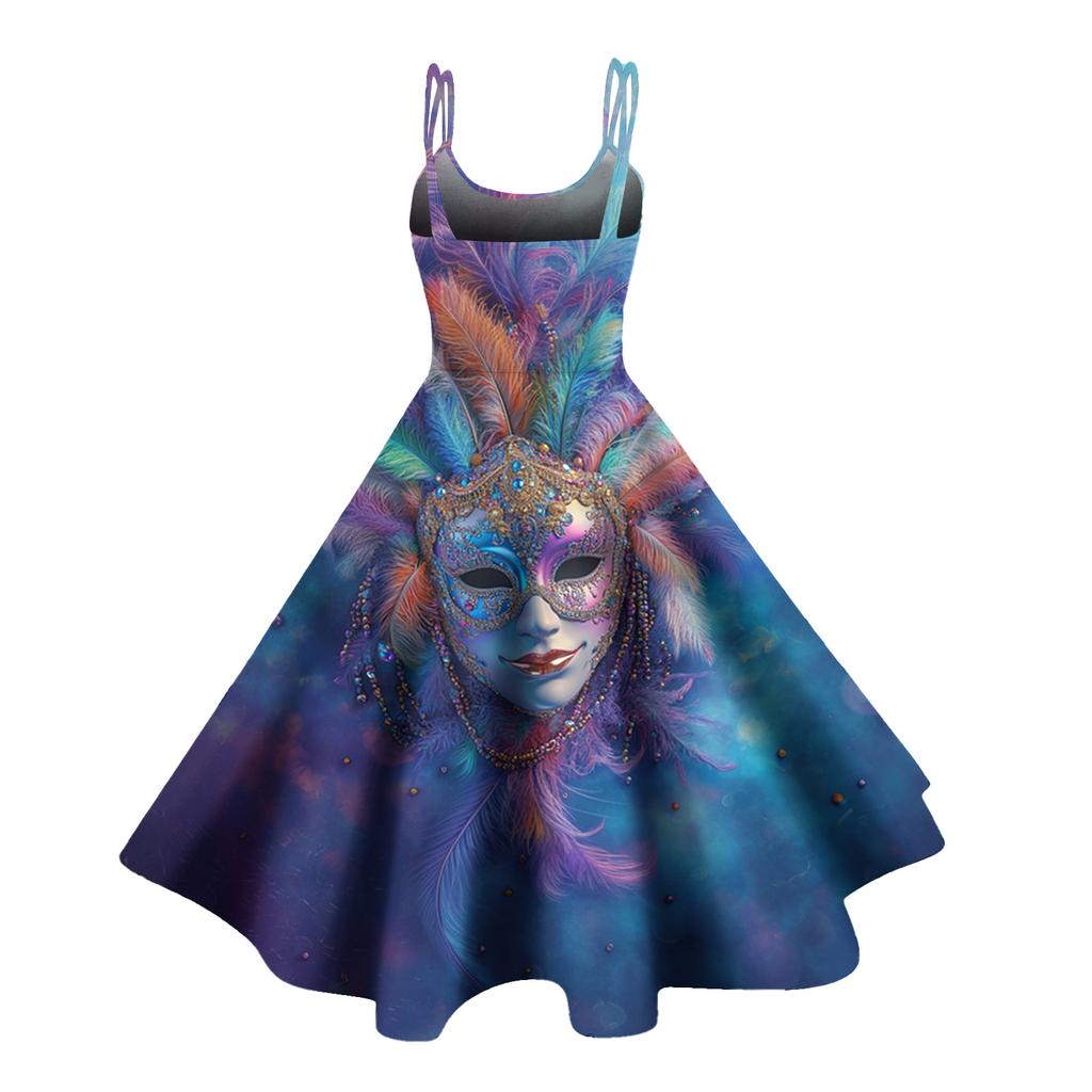 Женское сексуальное платье с принтом на Хэллоуин, с открытыми плечами, в стиле панк, винтаж