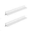 Floating Shelves Set of 2, LEADGE Wall Shelves with High Gloss Finish, 60 X 10 Cm, for Pictures and Books, Living Room, Kitchen
