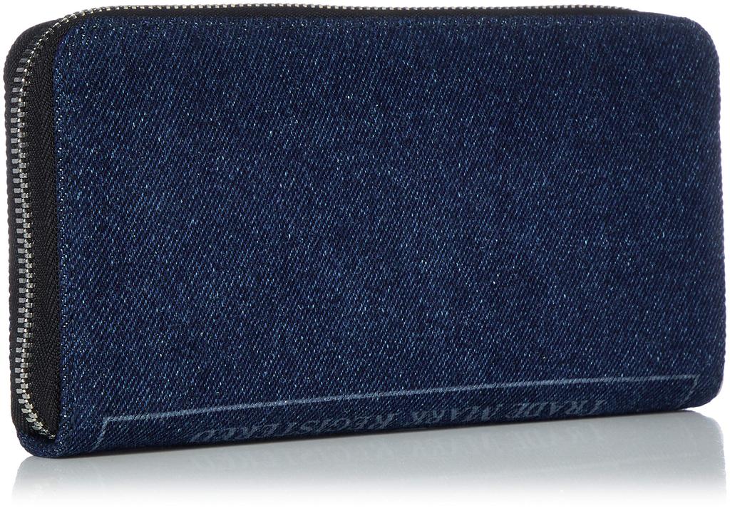 Длинный кошелек на молнии из принтованного денима X07608P1730 UNI Индиго Синий H8457 [Diesel] Мужской
