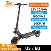 Kukirin G2 Master 1000W*2 Dual Motor Electric Scooter 52v 20.8ah Hydraulic Shock Absorption Speed 70km/h Range Adult Escooter
