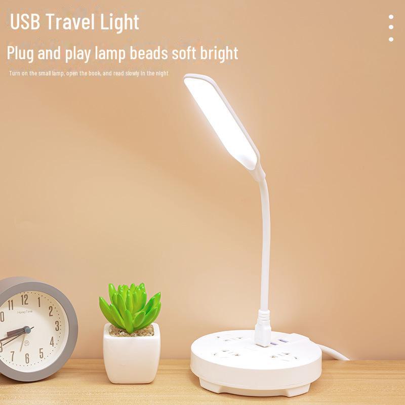 Компактная светодиодная USB-лампа для чтения — портативный ночник и защитное кольцо для глаз для использования у кровати или в дороге