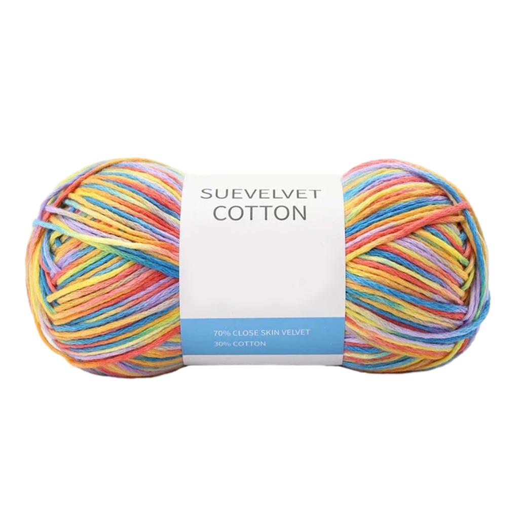 Crochet Yarn Knitting Cotton Yarn for DIY Hats Sweater Scarf Handcrafts Yarn Gradient Color Yarn for Crocheting Knitting