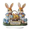 Easter 2D Flat Decoration Acrylic Statue Egg Bunny Easter Decor for Desk Spring Easter Stand Figure Indoor Home Decoration