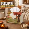 1pc Natural Woodland Scenic Tissue Box | Multi-functional Seasonal Hot Napkin Dispenser, Available Suitable for Home, Harvest Parties Forest Path Mush