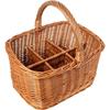 Panier À Bouteilles - CREATIVE HOME - 6 Compartiments - Osier Naturel - 40 X 31 X 38 Cm - Marron