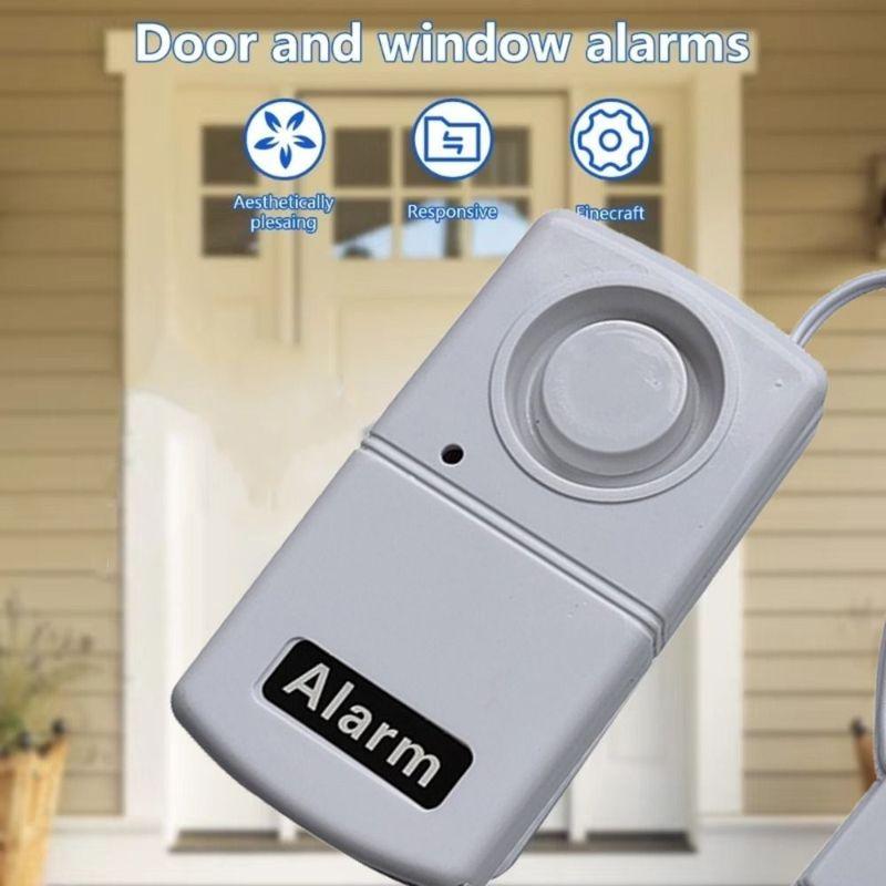 Magnetic Sensor Burglar Alarm Battery Powered High Decibel Detector Window Sensor Plastic Wireless High Decibel Alarm Windows