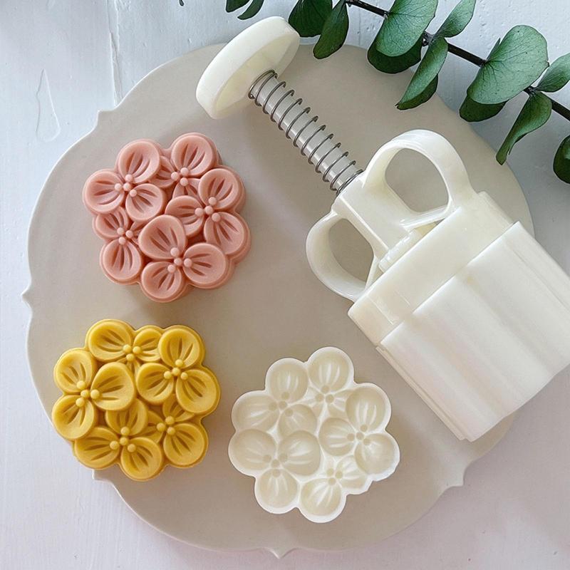 Пластиковые формы для лунных пряников DIY Штампы для лунных пряников Формы для выпечки в форме османтуса Кондитерские гаджеты 3 размера для Праздника середины осени