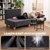 Sleeper Chair 2-in-1 with Bed Function 2 Cushions 183x57 cm Dark Gray
