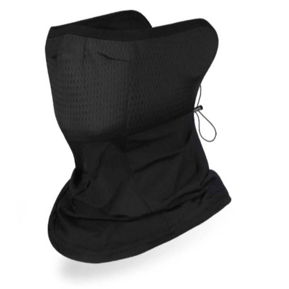 2PCS Breathable Neck Gaiter Face Cover Black Cycling Face Cover Ice Silk Neck Gaiter Camping