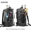 Fishing Lure Bag Waterproof Fishing Bag Double Shoulder Lure Backpack Reel Bag Straps 30L Large Capacity Fishing Tackle Bag