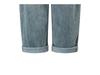 Retro Blue High-Waisted Cropped Harem Jeans for Women