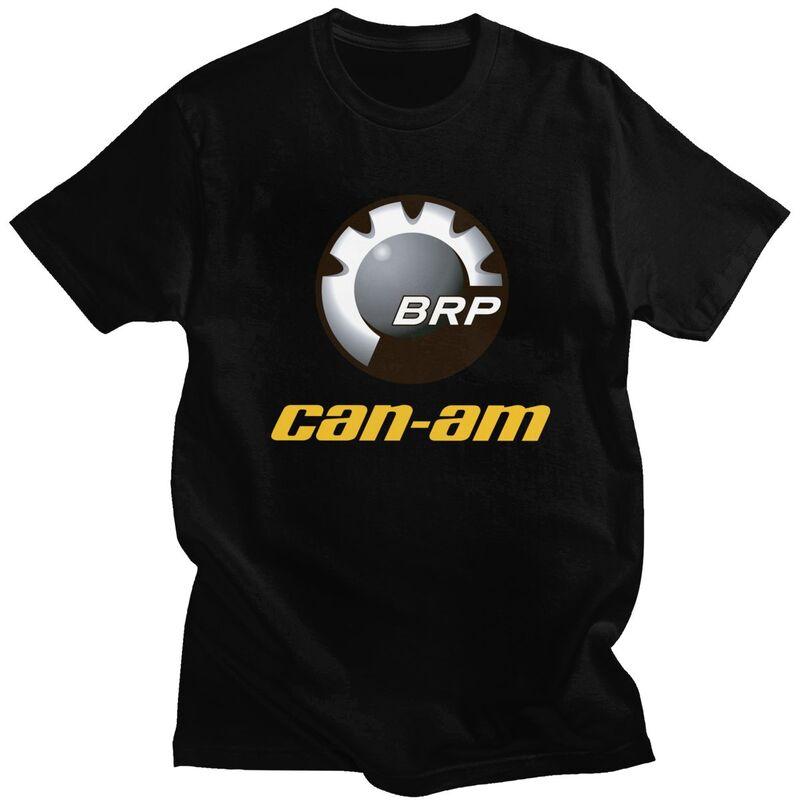 Custom BRP ATV Can Am Logo T Shirt for Men Pure Cotton Tshirt Fashion Tee Short Sleeves Tshirts Loose Fit Clothing