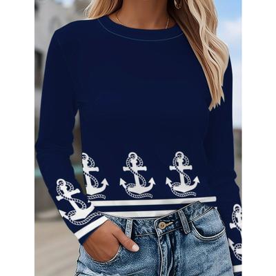 Женская рождественская футболка с длинными рукавами с 3D-принтом, с круглым вырезом и длинными рукавами, осенняя одежда с изображением животных, праздничная подарочная одежда, модная футболка для вечеринки