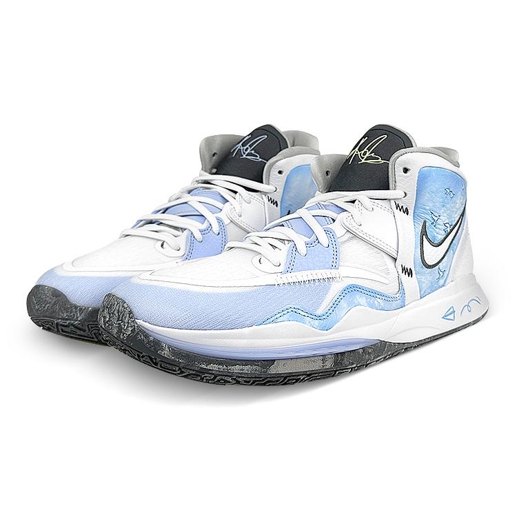 Nike Kyrie 8 Infinity Slip Resistant Mid top Basketball Shoes Unisex Blue White DC9134-102(Team47-8)
