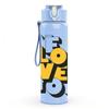 1PC We Love You Bold Retro Slogan Lettering 750ml Color Plastic Sports Water Bottle Leakproof Flip Straw Lid Suitable for Sports Office Home Use
