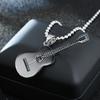 Модное панк-нержавеющая сталь, рок-музыка, кулон с гитарой, ожерелье для мужчин, цепочка из бисера, ожерелья, хип-хоп, индивидуальные вечерние украшения