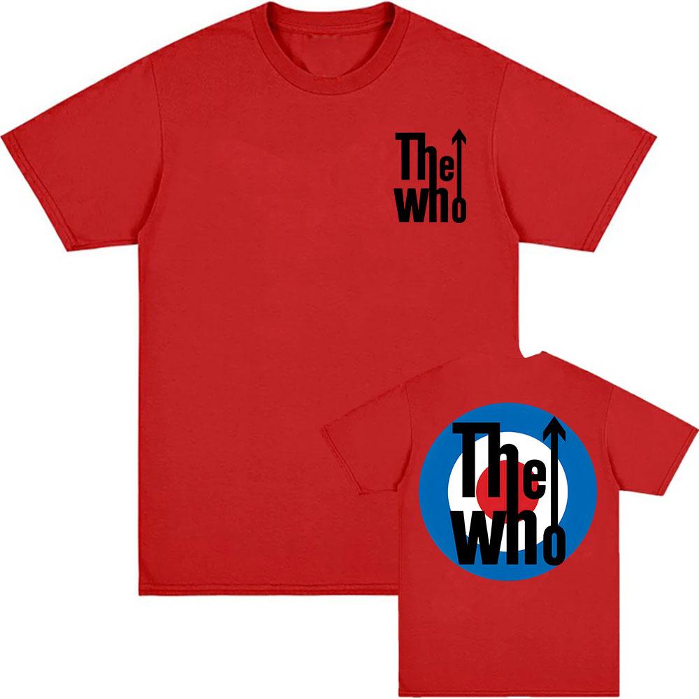 Футболка Rock Band The Who с коротким рукавом, летняя, свободная, футболки, гранж-мода, хип-хоп, уличная одежда, унисекс, хлопок, мужская футболка, круглый вырез